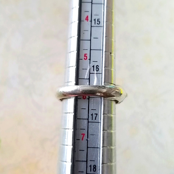 Vintage Cubic Zirconia Engagement Ring Sterling Silver 925 SZ 6 - Picture 15 of 16